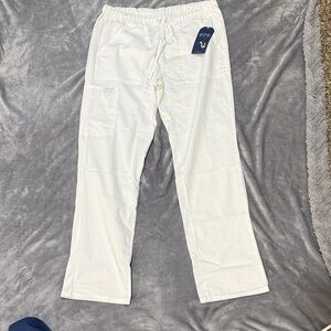 Women's White Drawstring Joggers